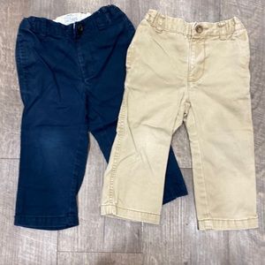 The Children’s Place tan twill pants only size 18-24 months navy ones are gone